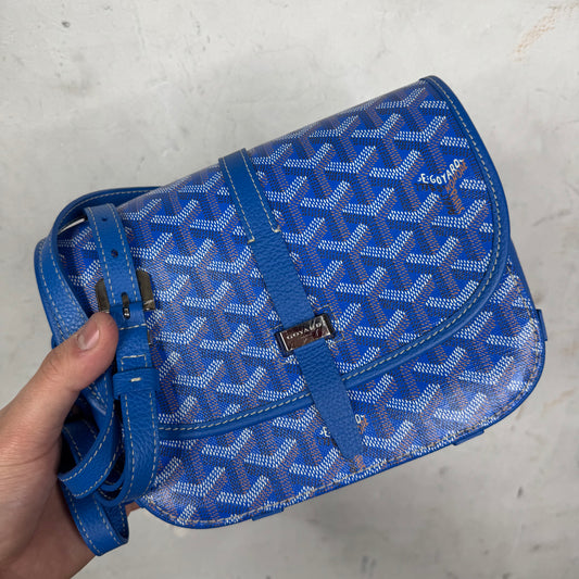 Goyard Blue Belvedere PM Messenger Bag