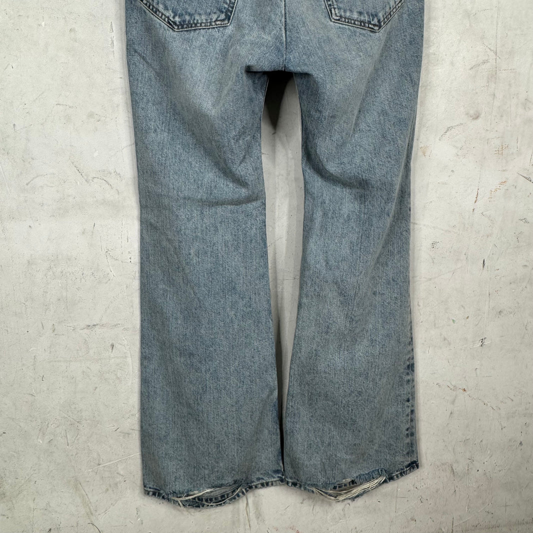 Balenciaga Altered Light Wash Flare Jeans