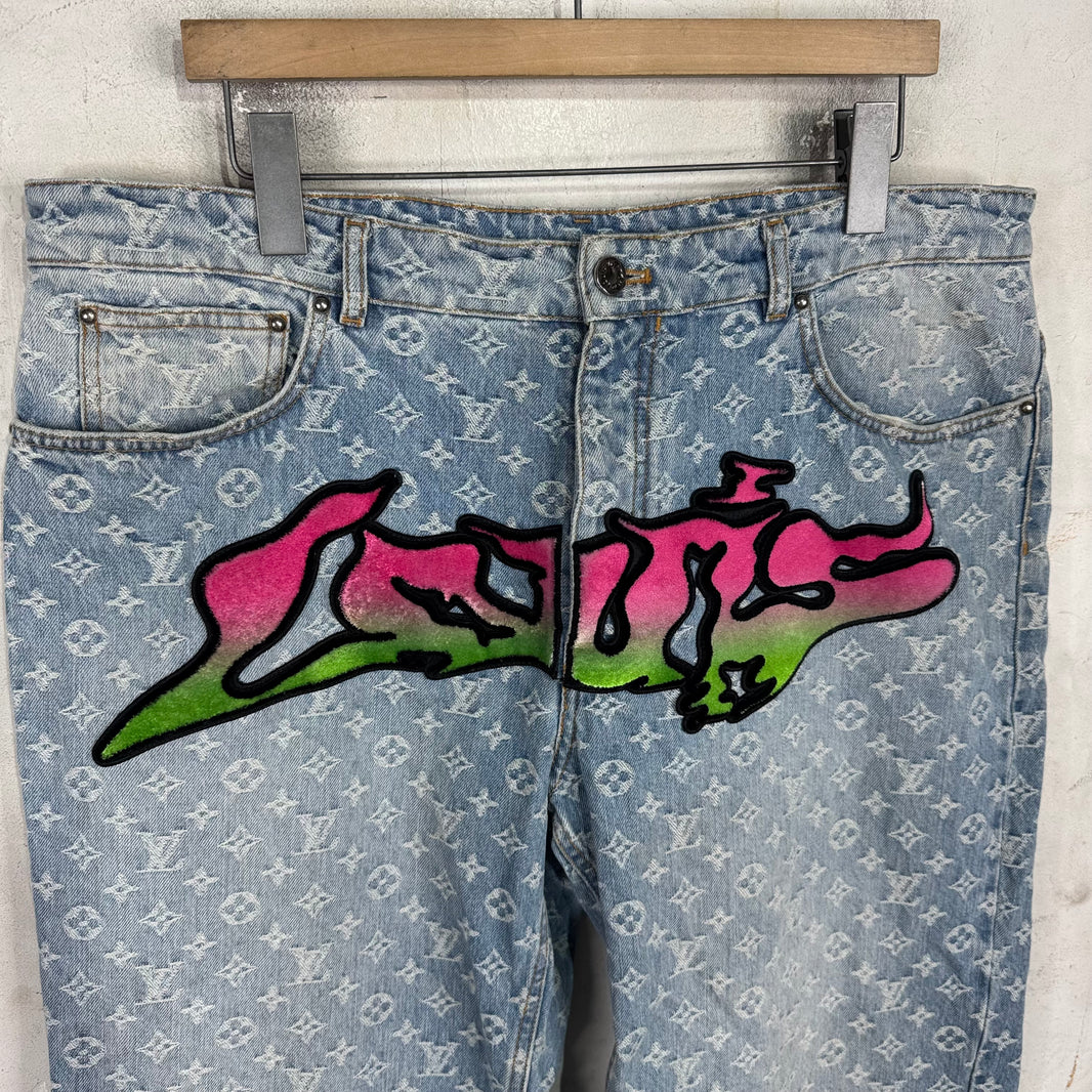 Louis Vuitton Monogram Grafitti Jeans