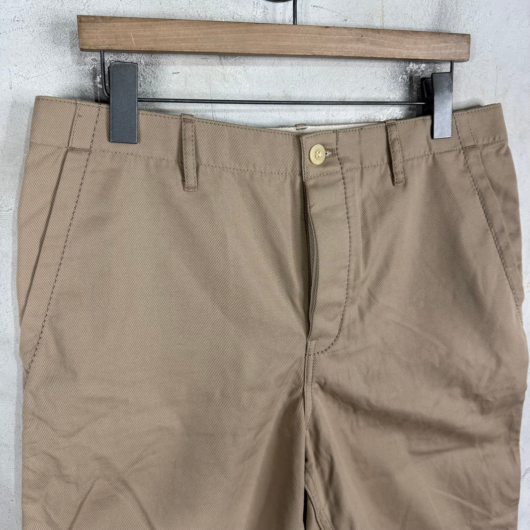 Sacai Khaki Accent Stitch Shorts
