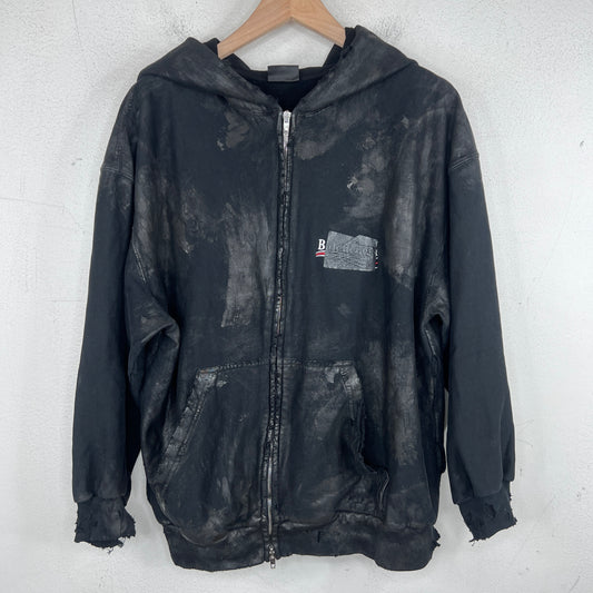 Balenciaga Mud Gaffer Zip-Up Hoodie