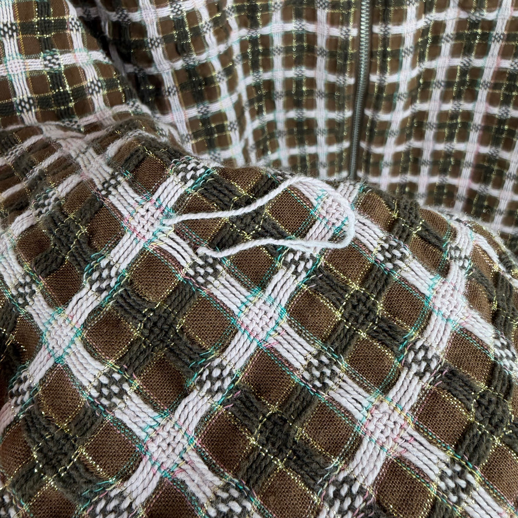 Supreme Brown/Pink Tweed Zip Jacket