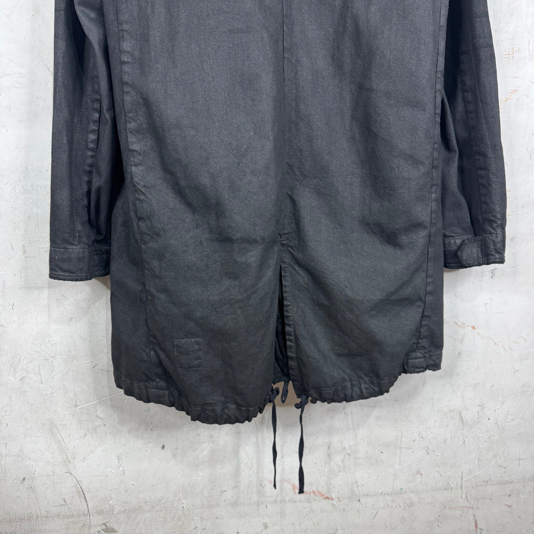 DRKSHDW Waxed Denim Fishtail Parka