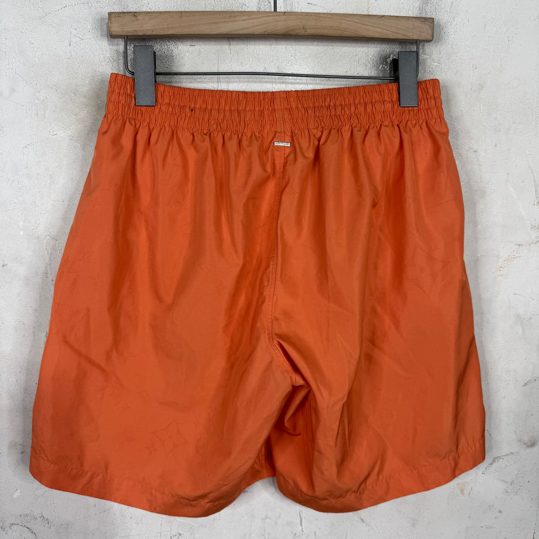Louis Vuitton Orange Monogram Swim Trunks