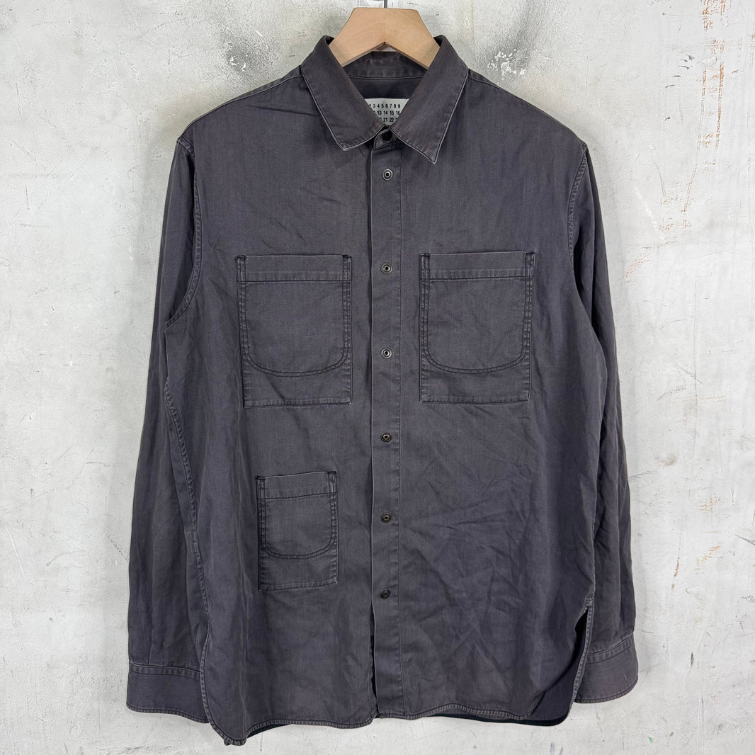 Margiela Faded Chore Snapped Button Shirt