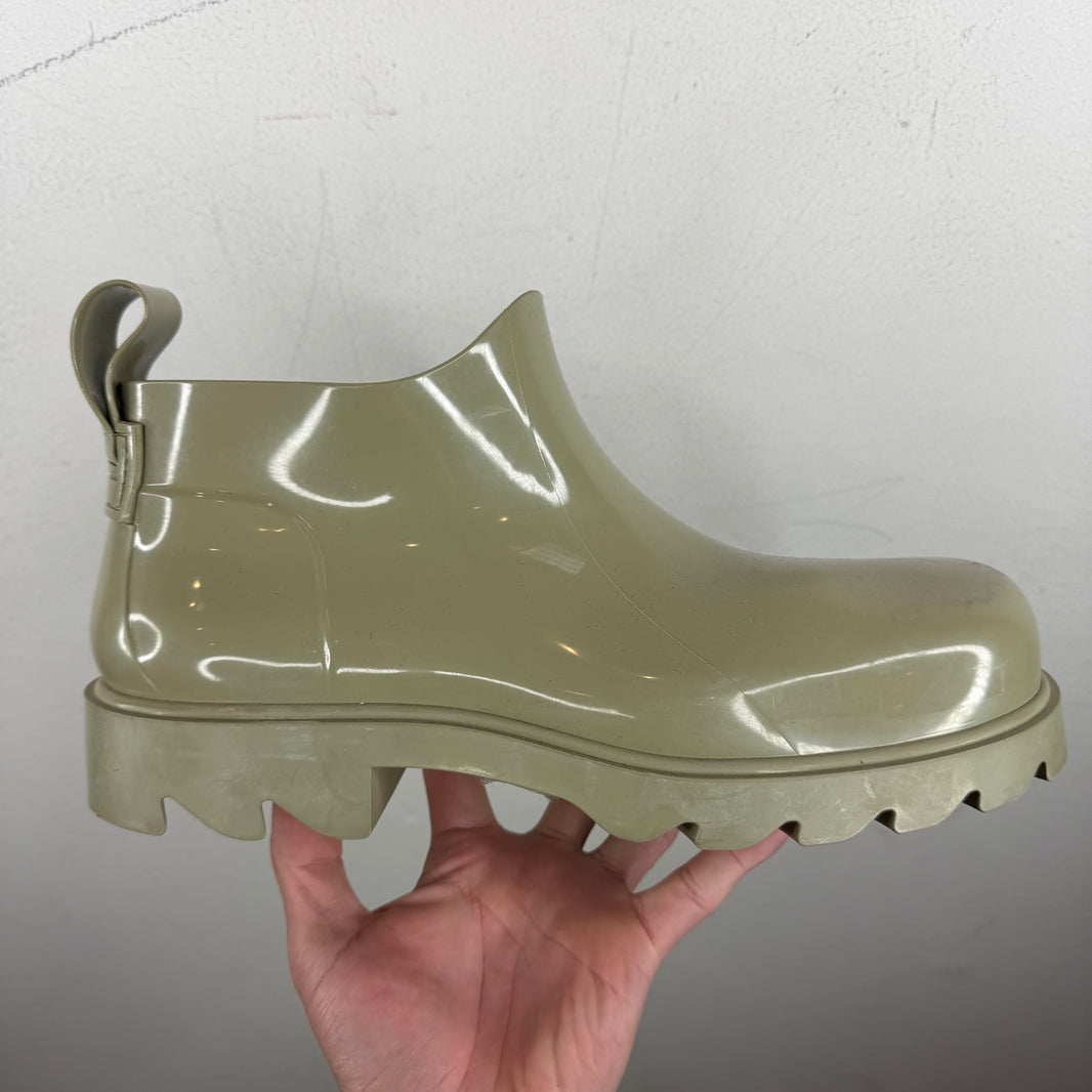 Bottega Veneta Green Rubber Stride Rain Boots