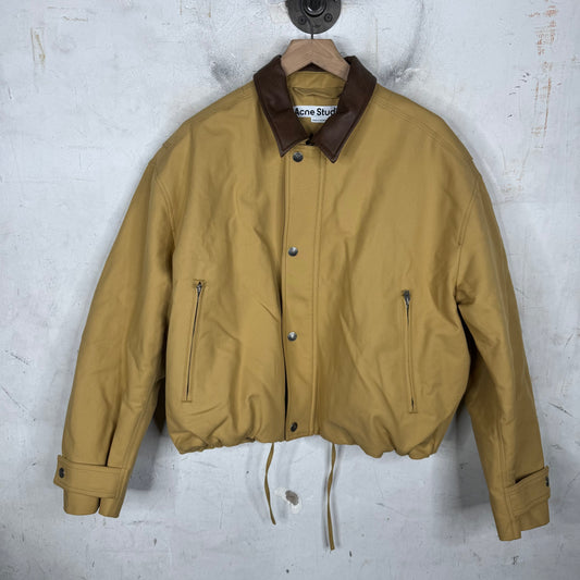 Acne Studios Brown Cropped Canvas Work Jacket