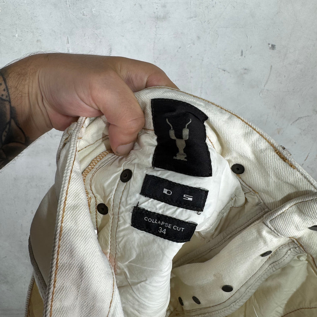 DRKSHDW White Collapse Cut Jeans