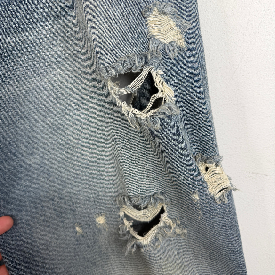 Balenciaga Mud Show Destroyed Jeans