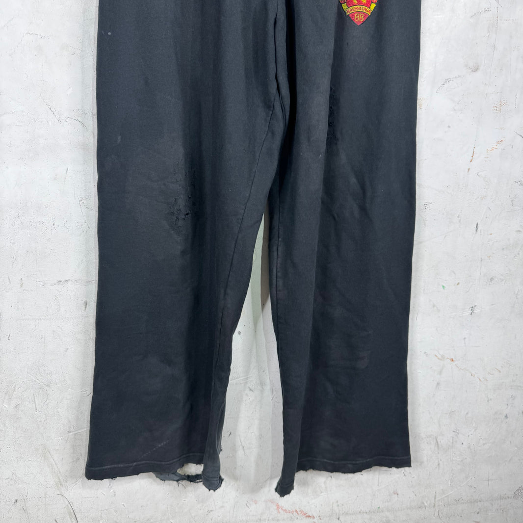 Balenciaga Mud Crest Distressed Sweatpants
