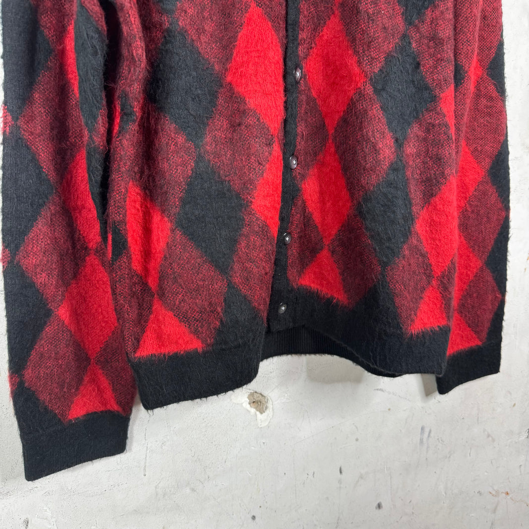 Supreme Checkered Cardigan Black/Red