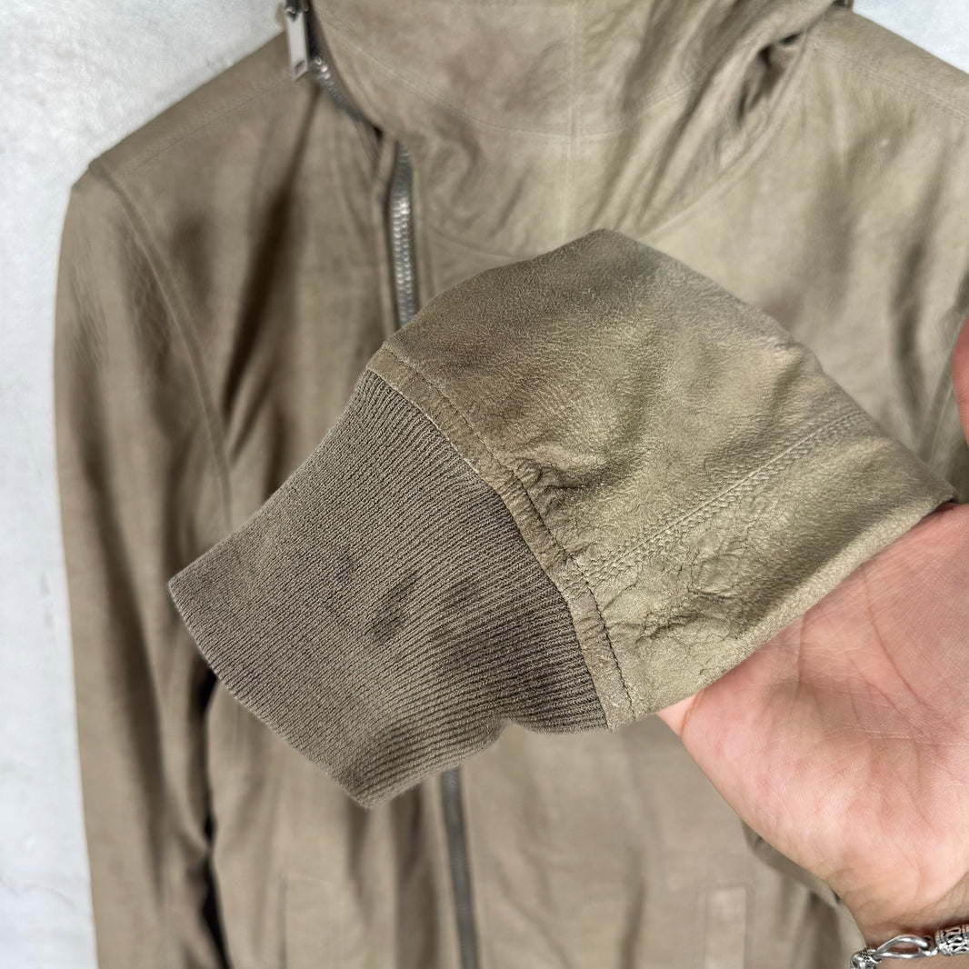 Rick Owens Leather Scuba Zip Jacket