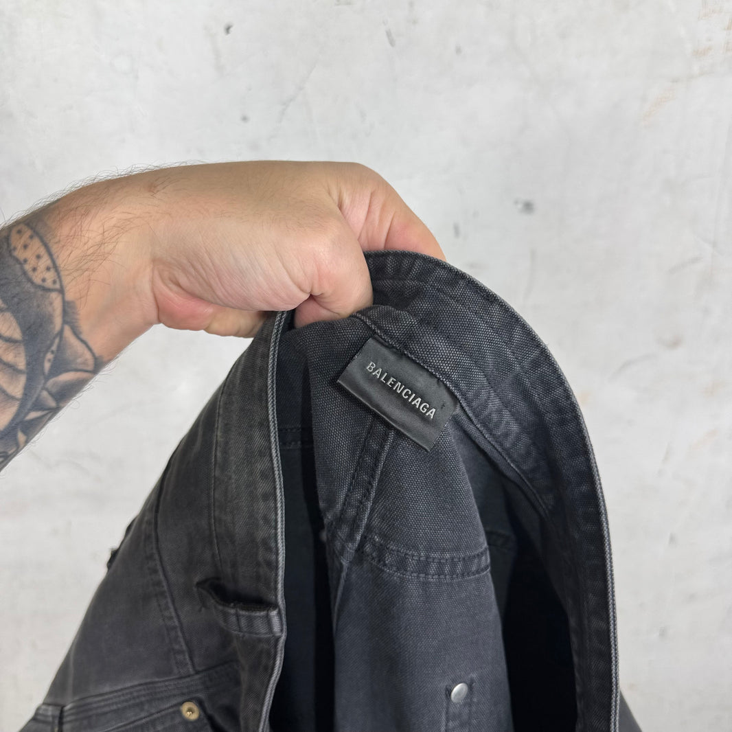 Balenciaga Washed Baggy Drawstring Carpenters
