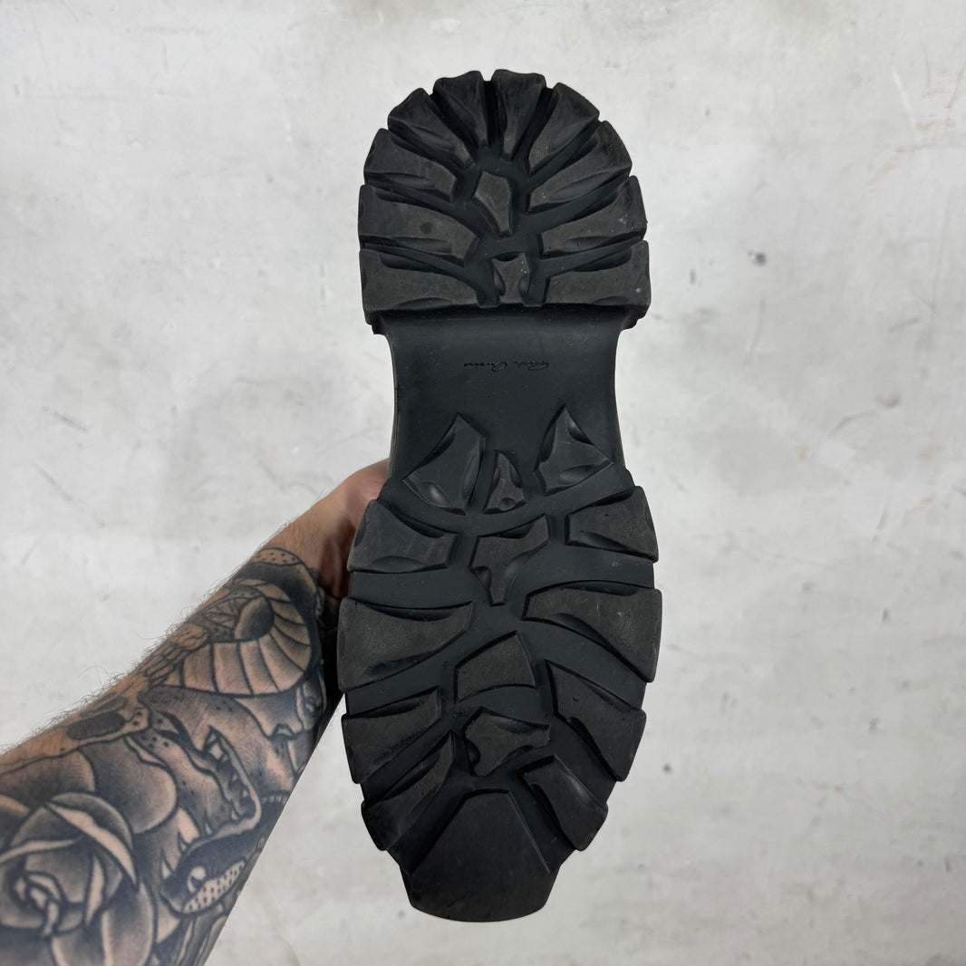 Rick Owens Leather Bozo Beatle Boots