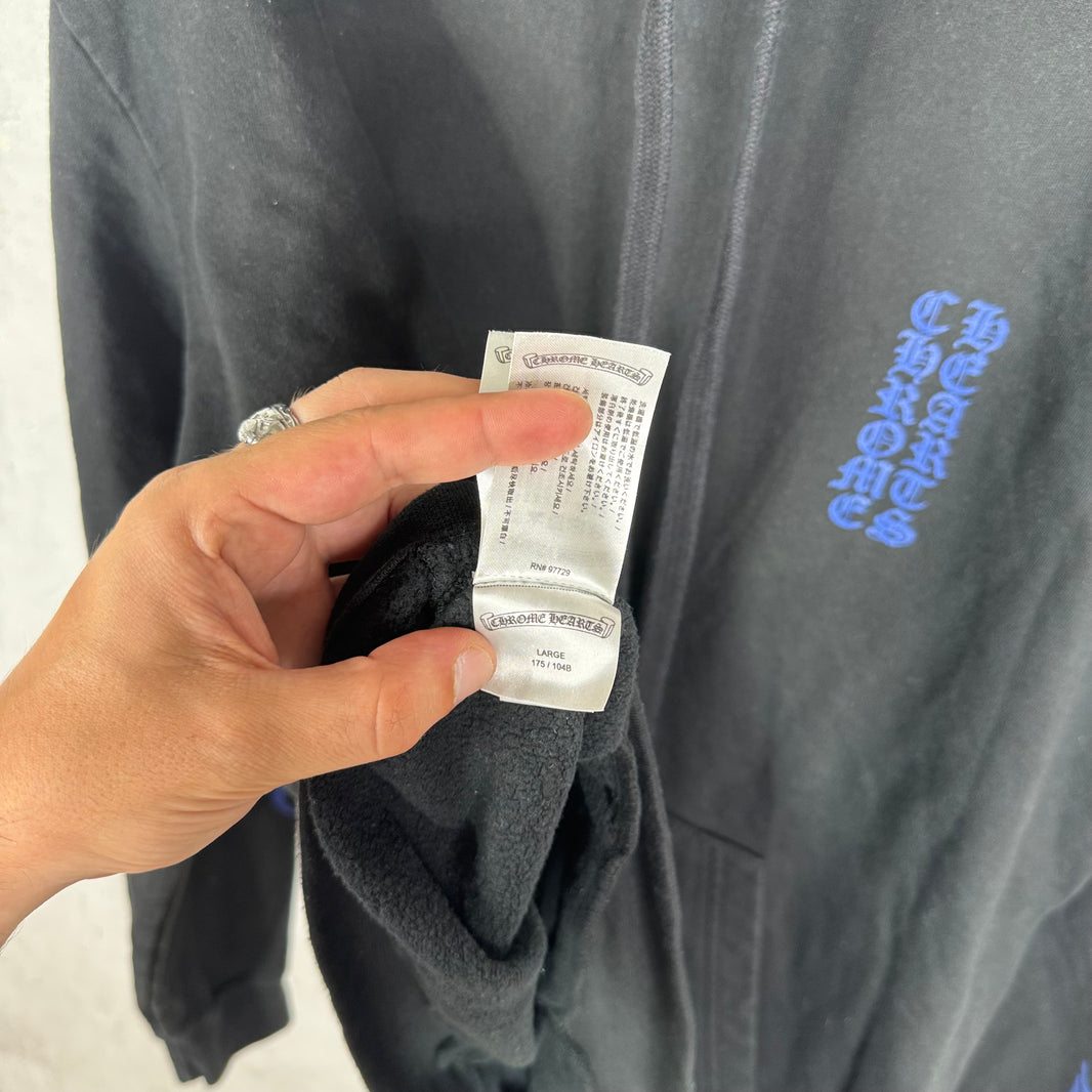 Chrome Hearts Blue Script Pullover Hoodie