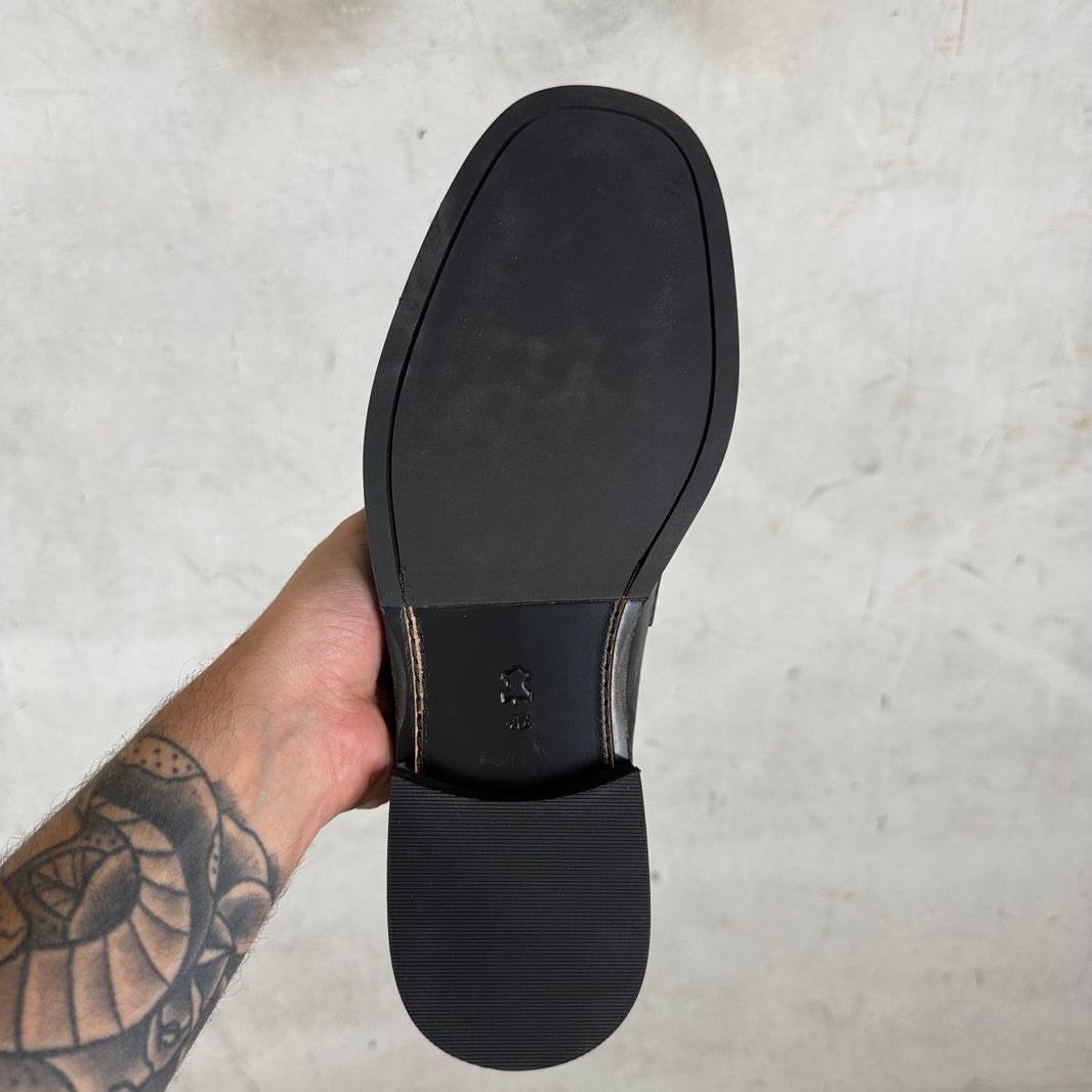 Our Legacy Black Leather Light Loafers