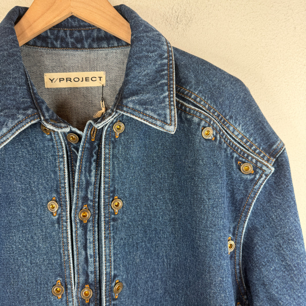Y/Project Double Layer Denim Button Up Shirt