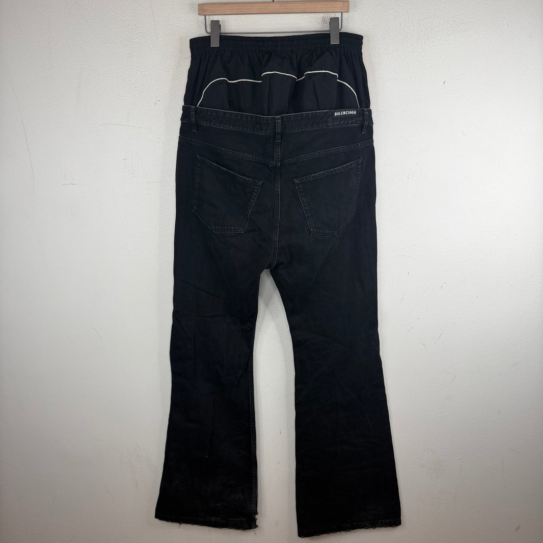 Balenciaga Double Waist Track Jeans