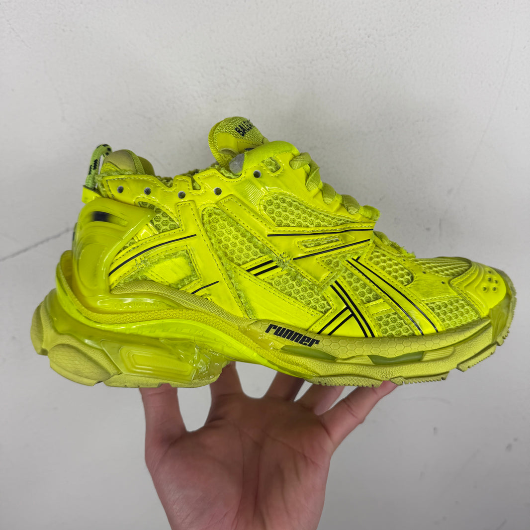 Balenciaga Neon Green Highlighter Runner Sneakers