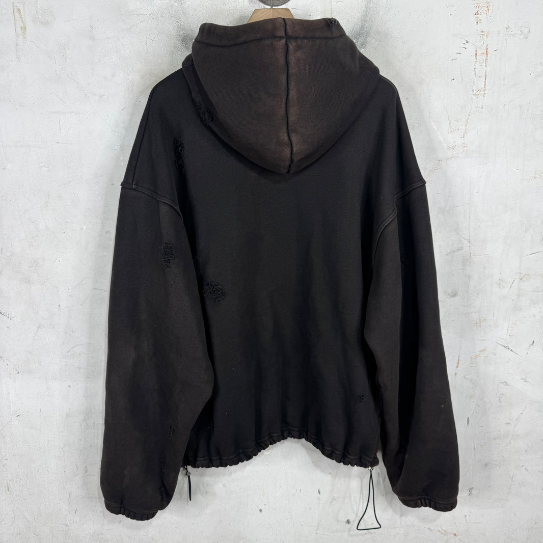 Thug Club Distressed Faded Logo Hoodie