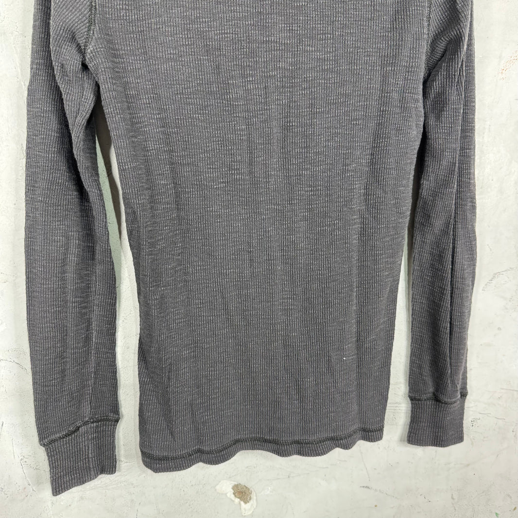 RRL Grey Waffle Henley