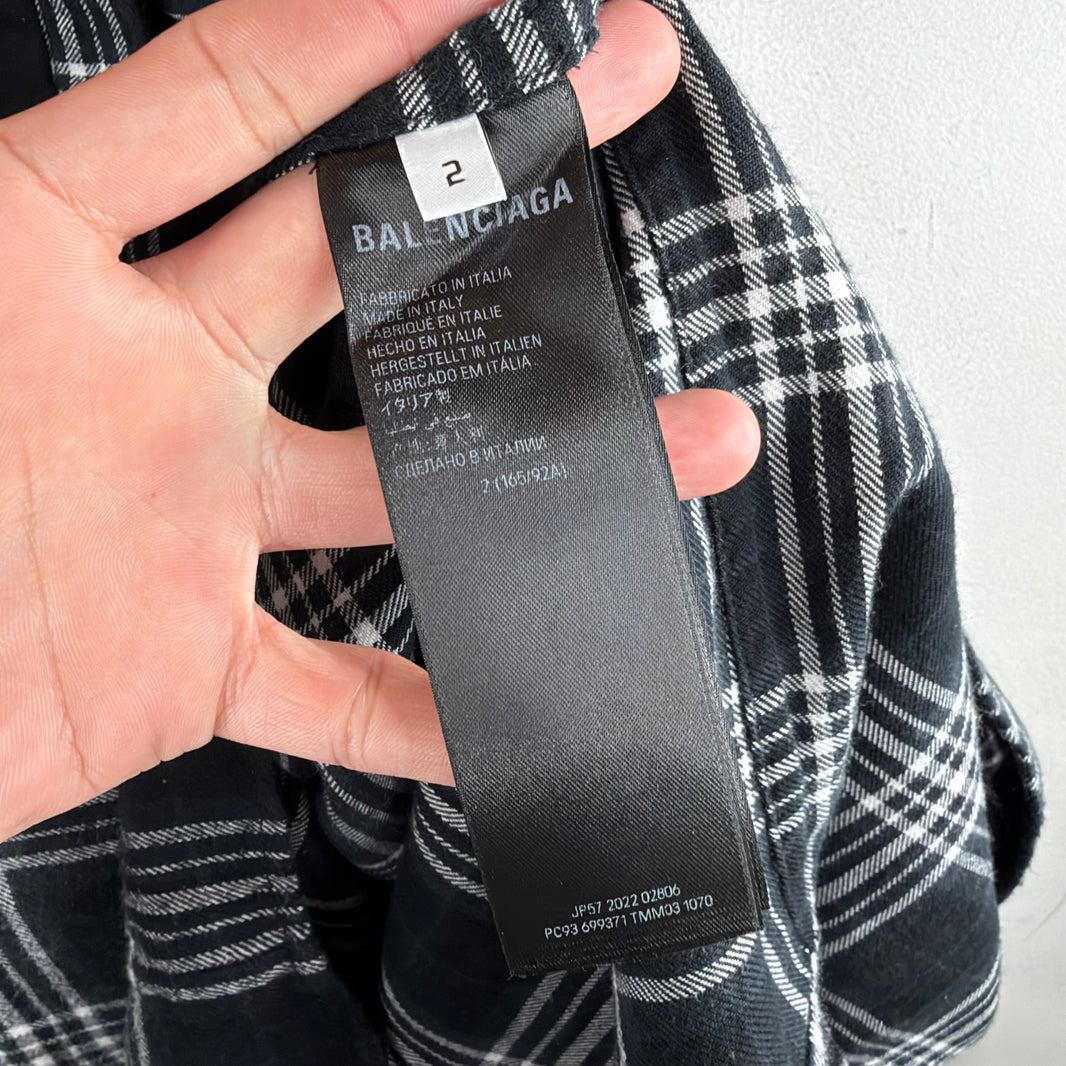 Balenciaga Trompe L'oell Flannel Shirt