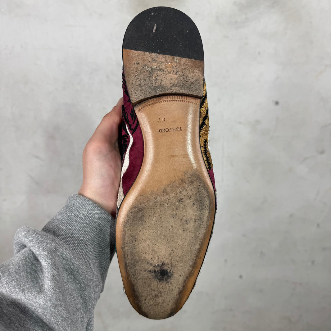 Tom Ford Embroidered Art Smoking Slippers