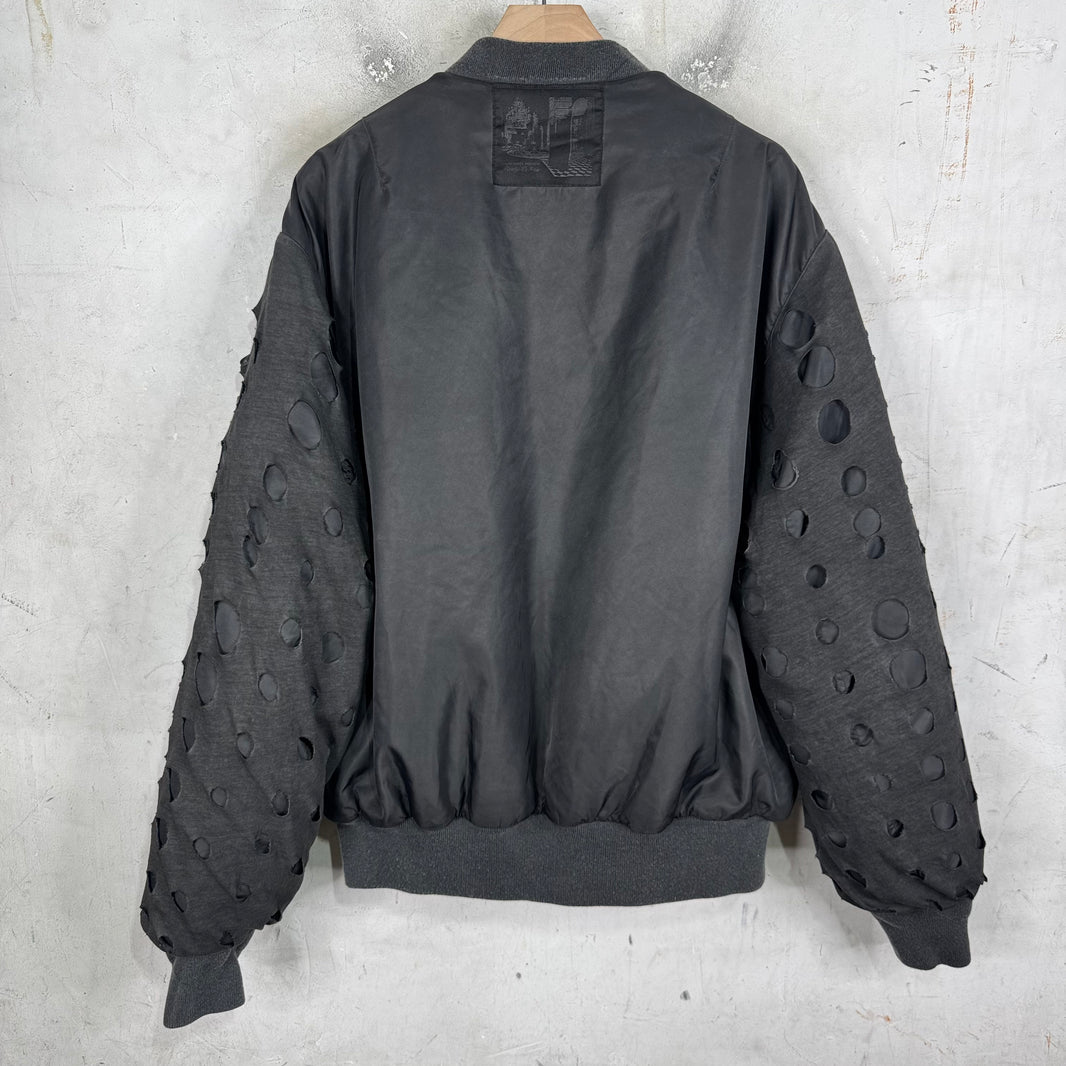 Alexander Digenova Distressed Bomber Jacket
