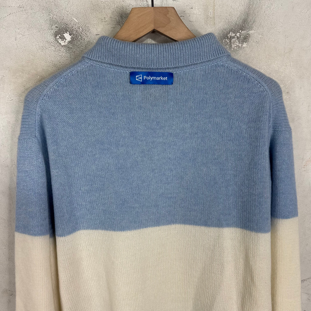 Elder Statesman Cashmere Polymarket Argentian Flag Rugby Sweater