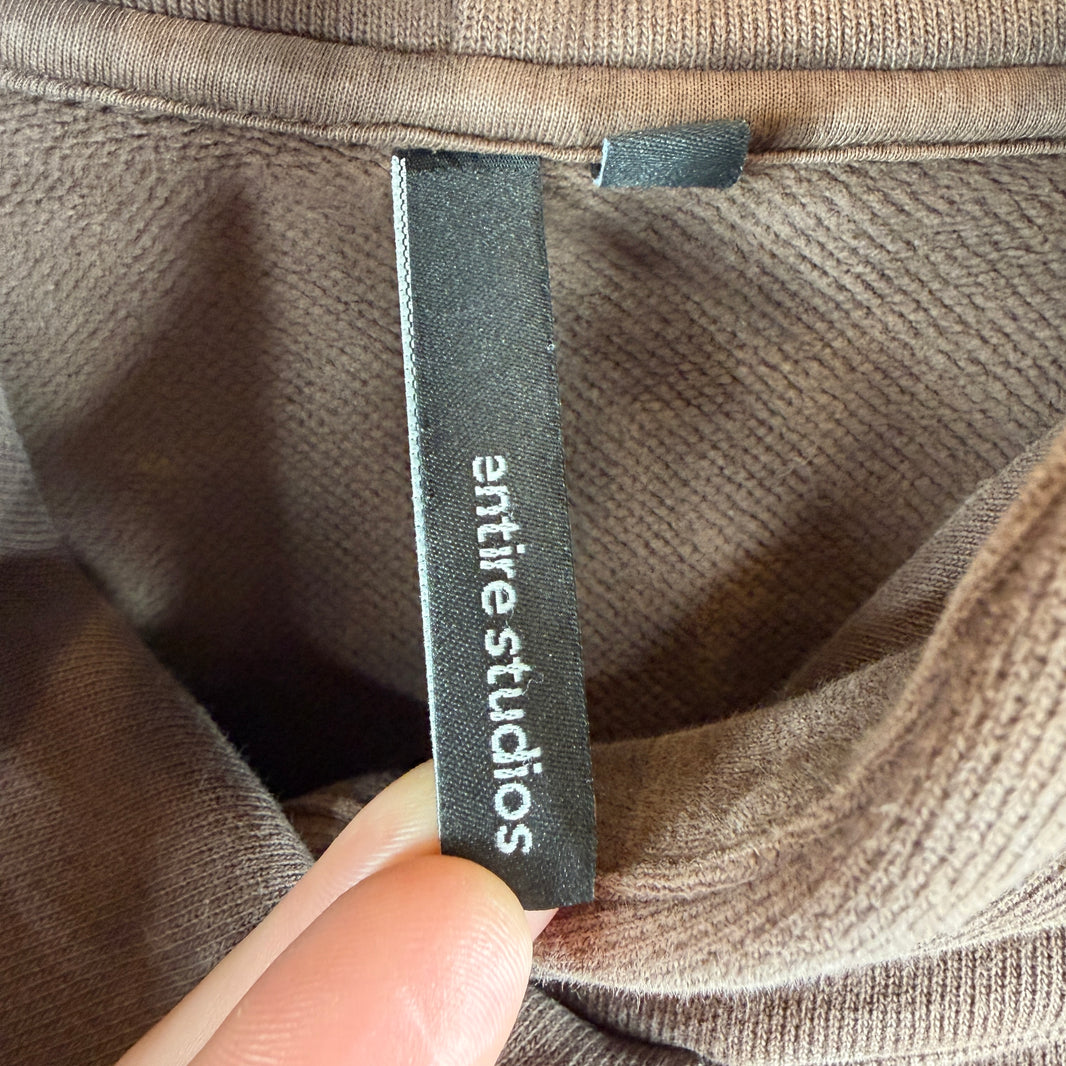 Entire Studios Brown Cropped Hoodie