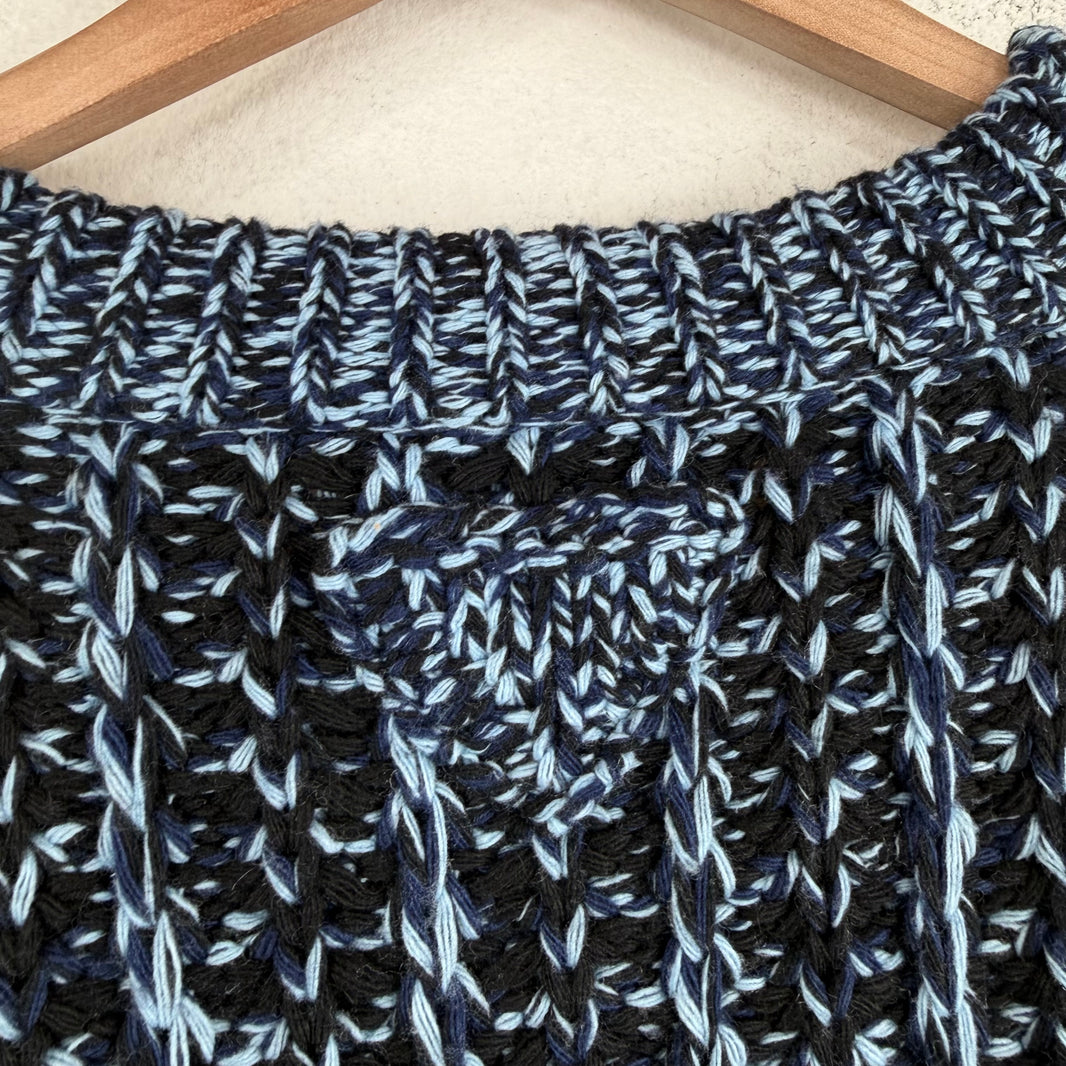 Prada Blue Chunky Knit Sweater
