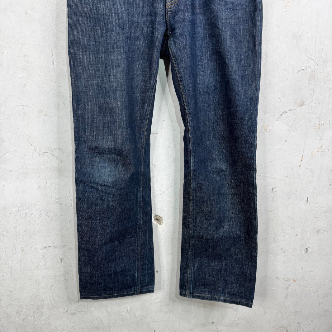 Helmut Lang Raw Hemmed Slim Straight Jeans