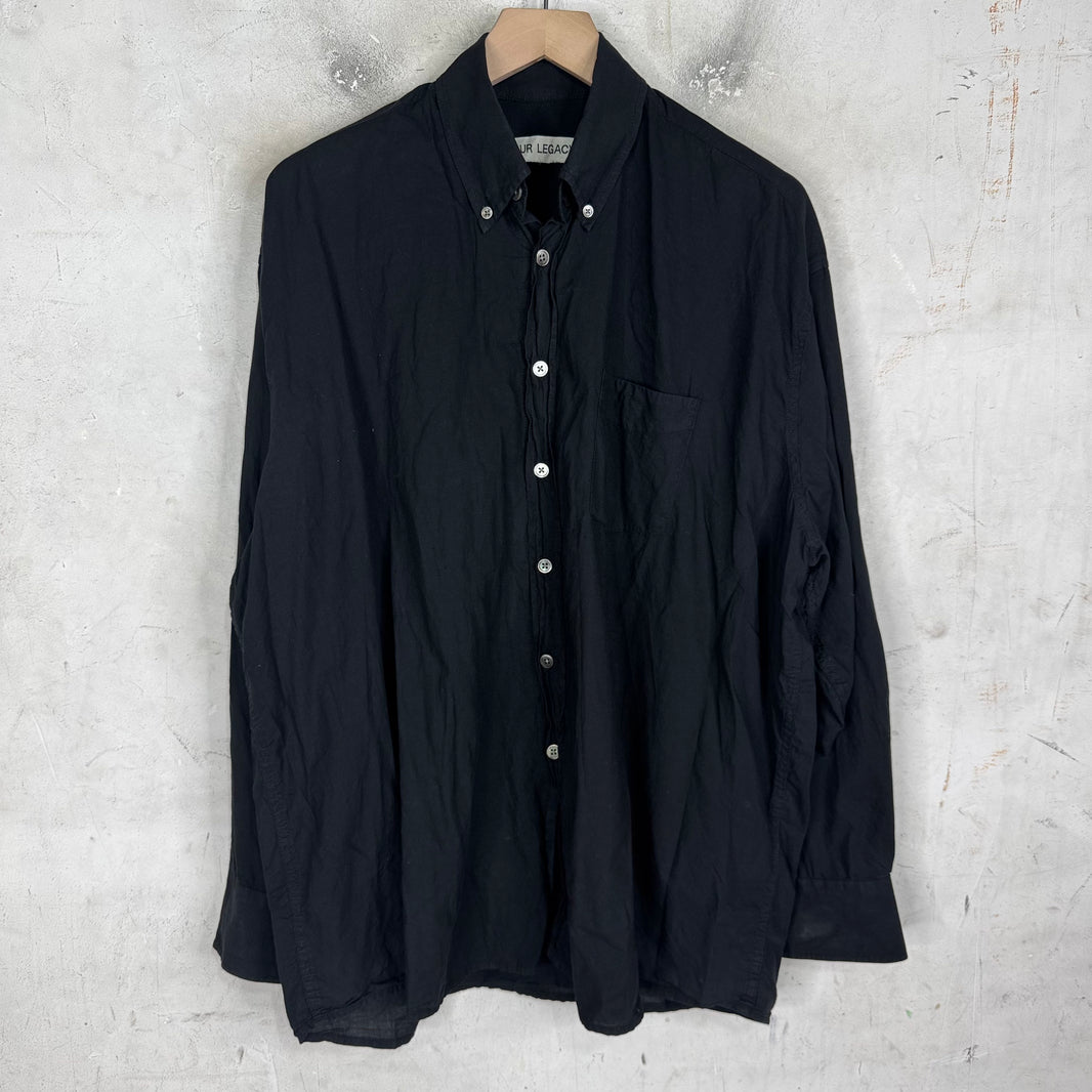 Our Legacy Black Borrowed BD Shirt