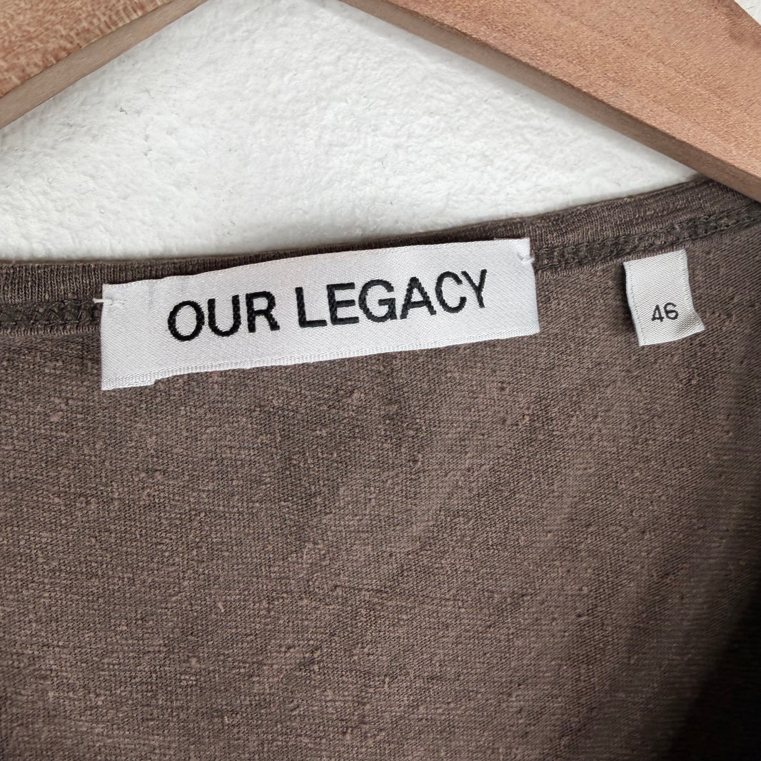 Our Legacy Brown U-Neck T-Shirt