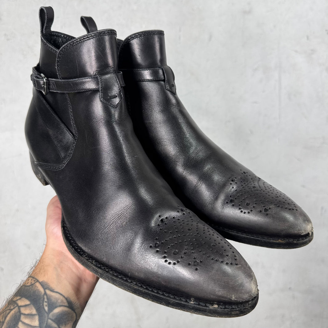 Louis Vuitton Perforated Toe Jodhpur Boots
