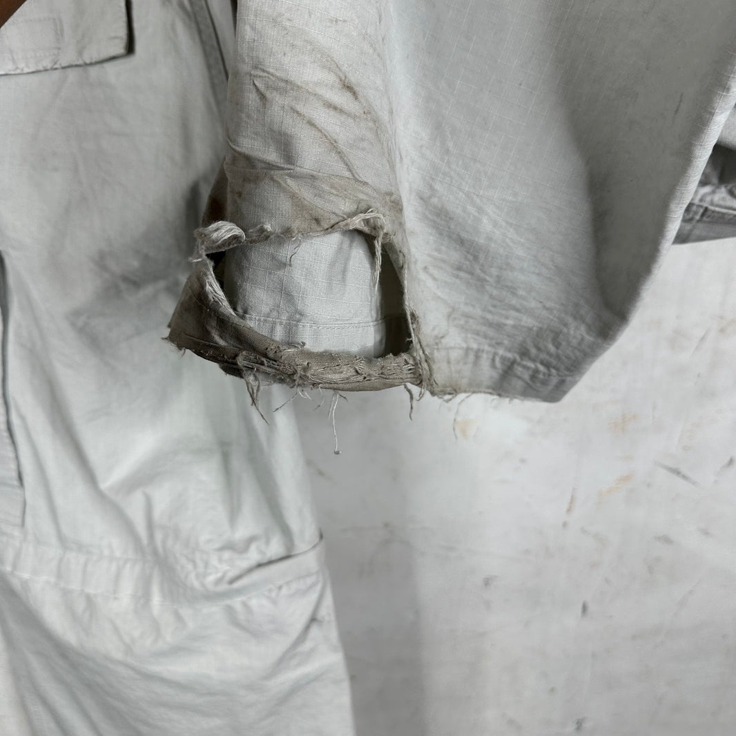 Balenciaga Distressed White Cargo Pants