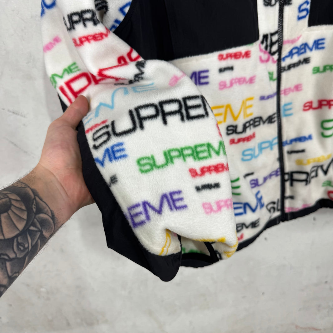 Supreme x TNF Multitcolor Script Denali Fleece