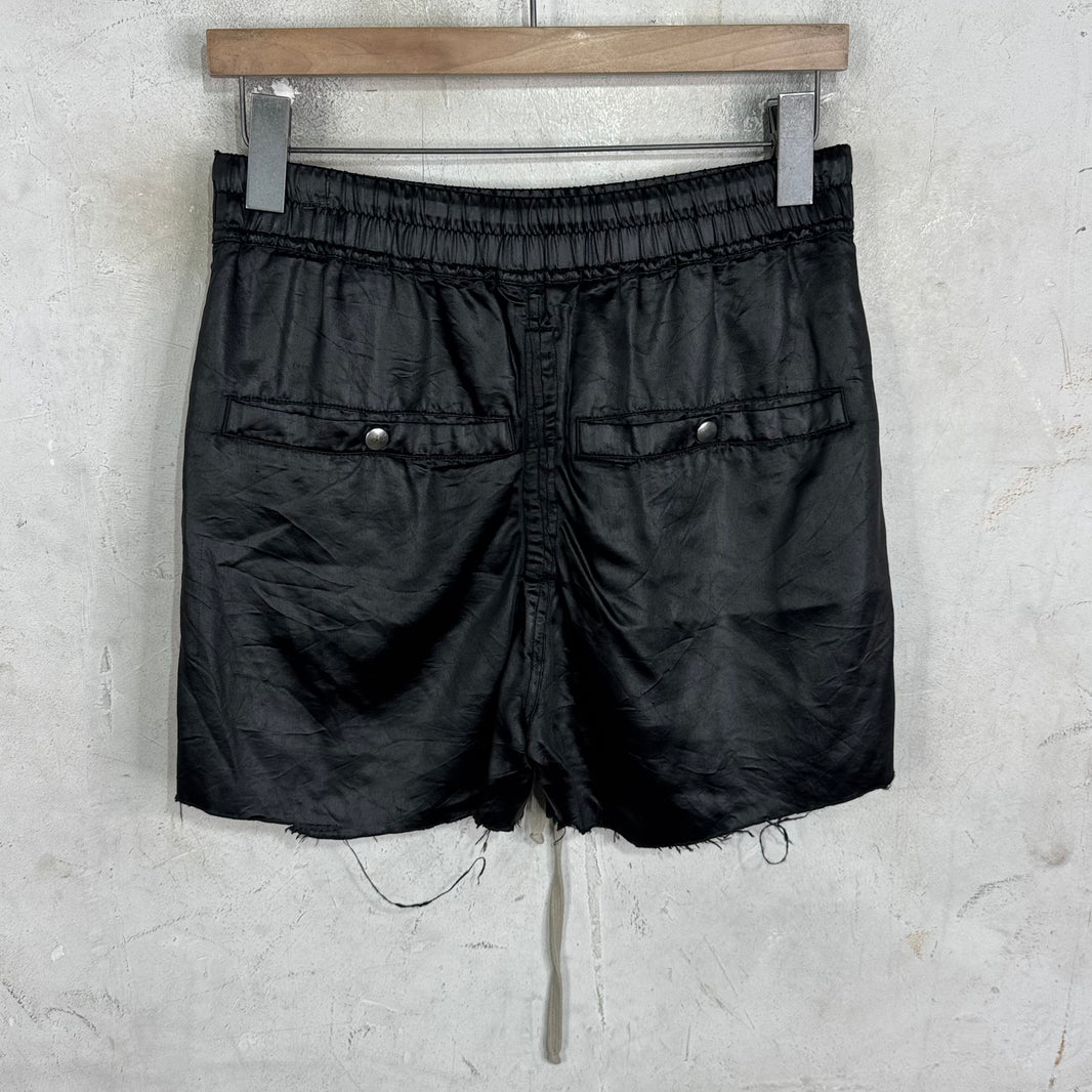 Rick Owens Satin Cutoff Shorts