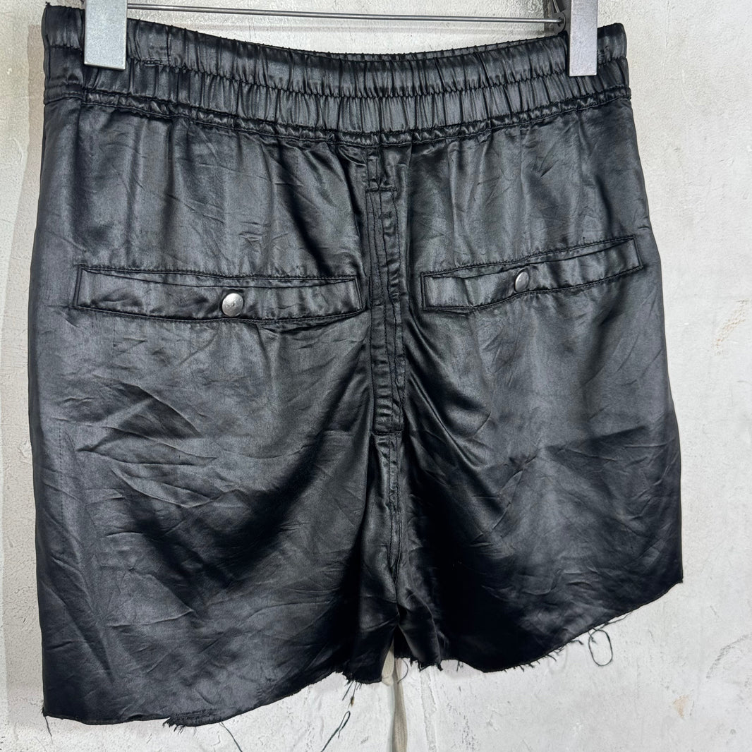 Rick Owens Satin Cutoff Shorts