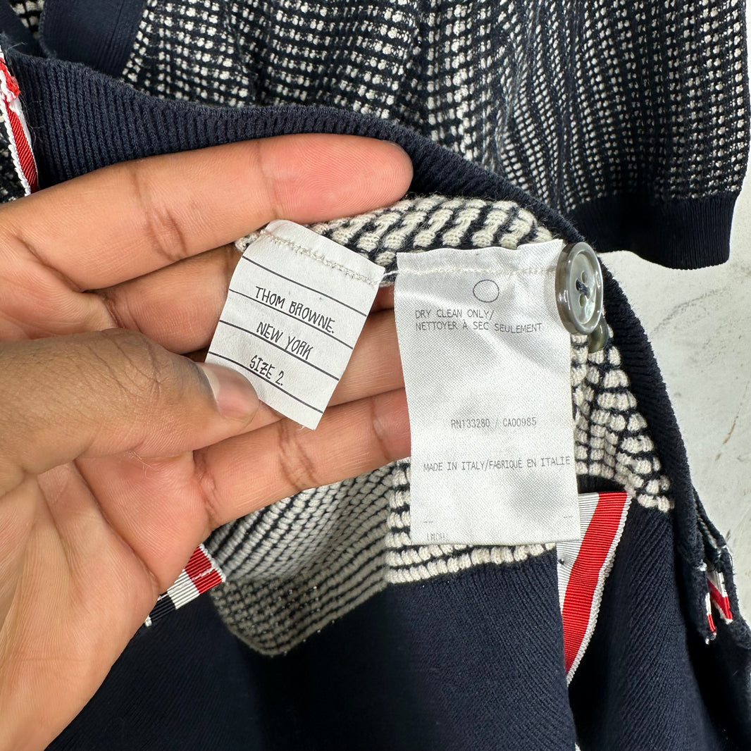 Thom Browne Navy S/S Cardigan