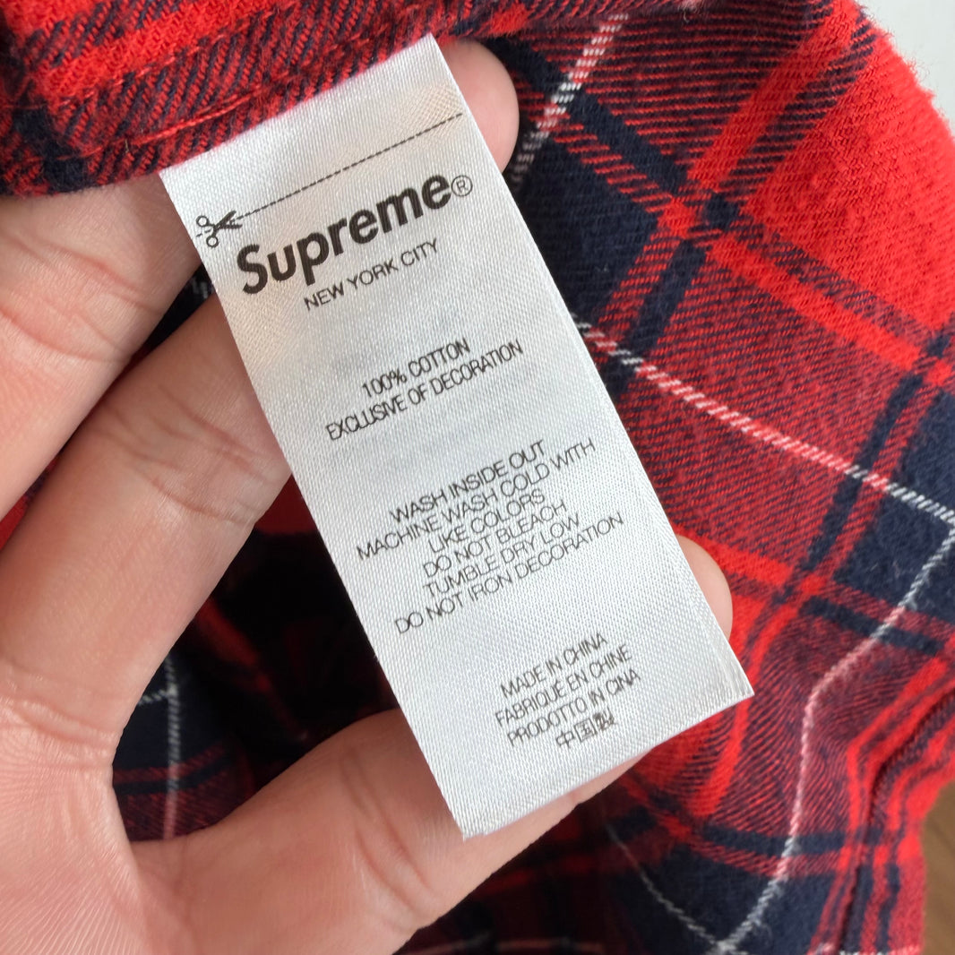 Supreme Fur Hooded Button Up Flannel