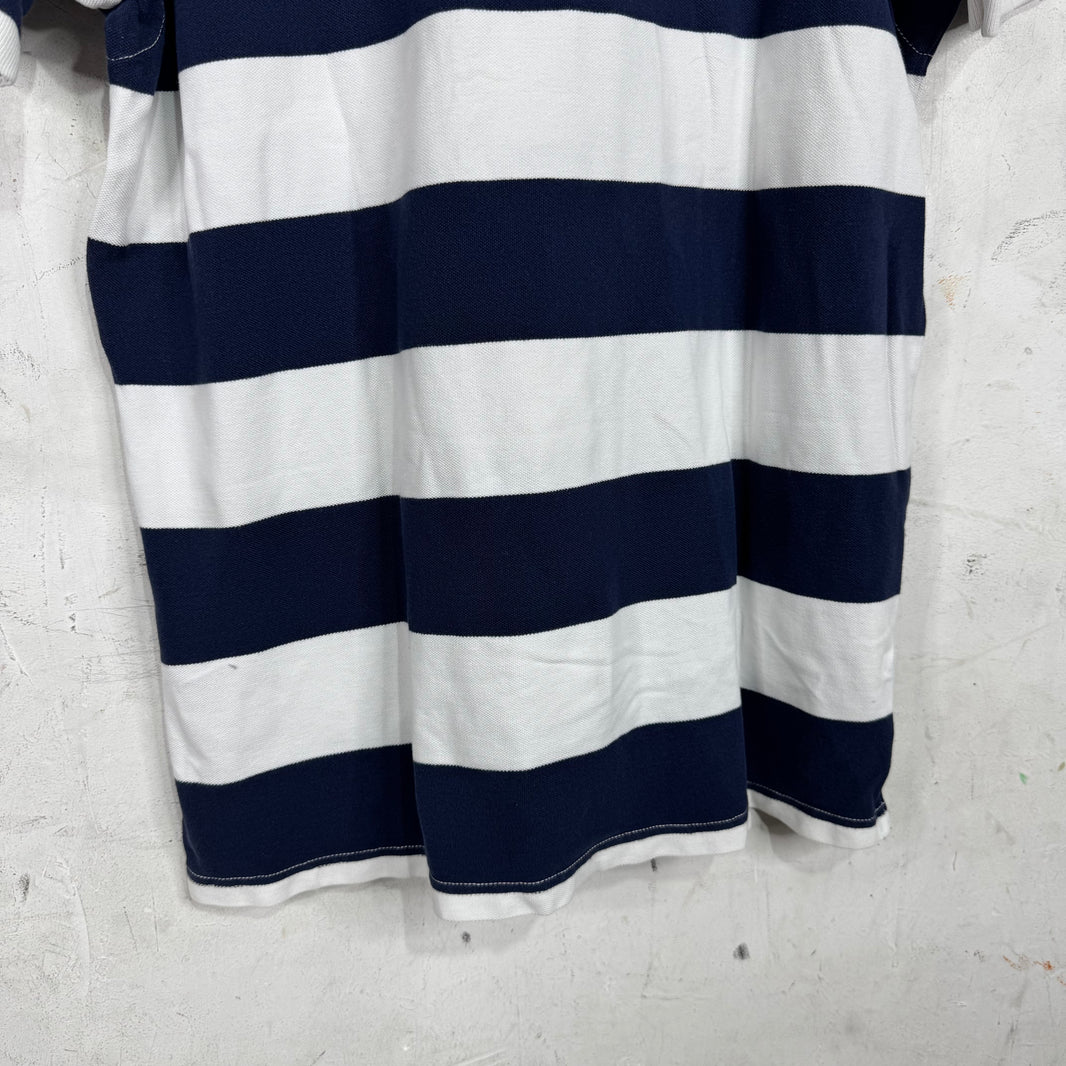 Ralph Lauren Striped Orange Big Pony Polo