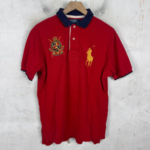 Ralph Lauren Red/Gold Crest Pony Polo