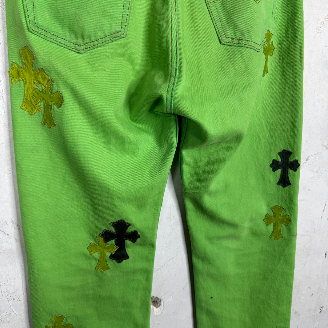 Chrome Hearts Levis Green Patch 501 Jeans