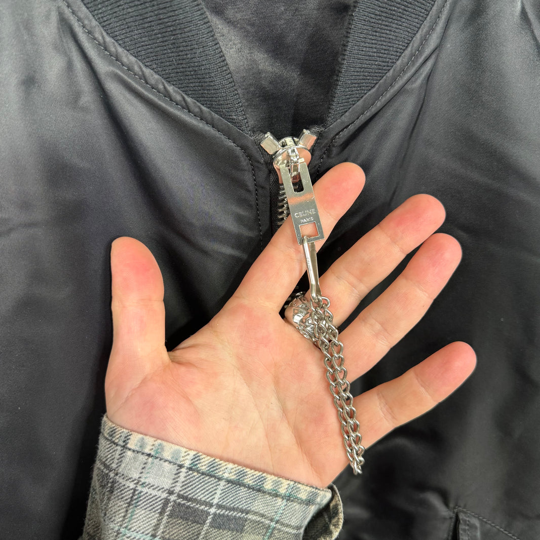 Celine Epaulette Bomber Nylon Jacket