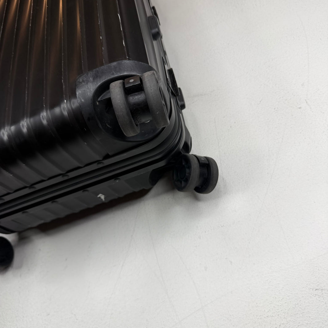 Rimowa 2014 Cabin S Carry On Black Aluminum Suitcase
