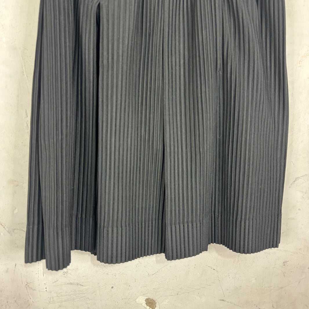 Issey Miyake Black Skirted Pleates Shorts