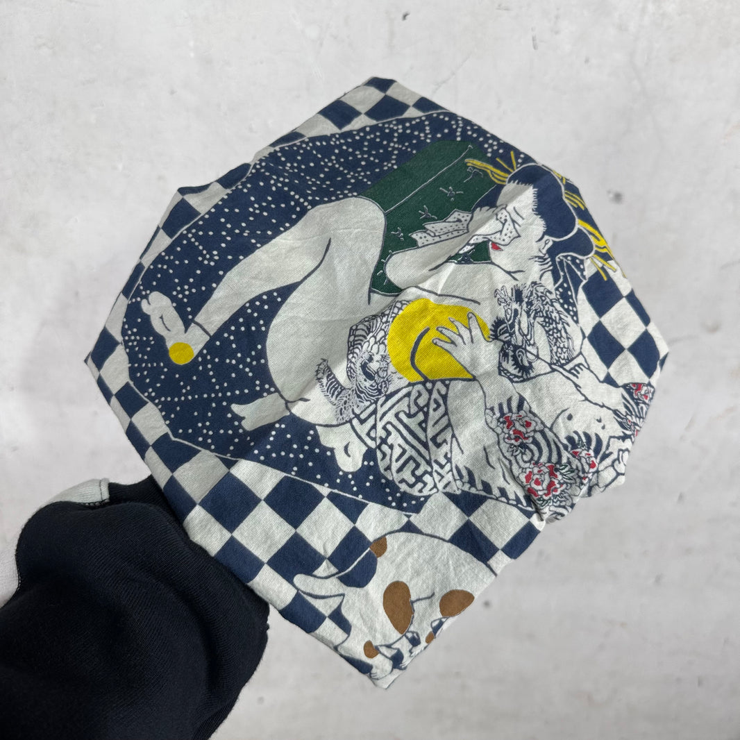 Kapital Checkerboard Happy Face Bandana