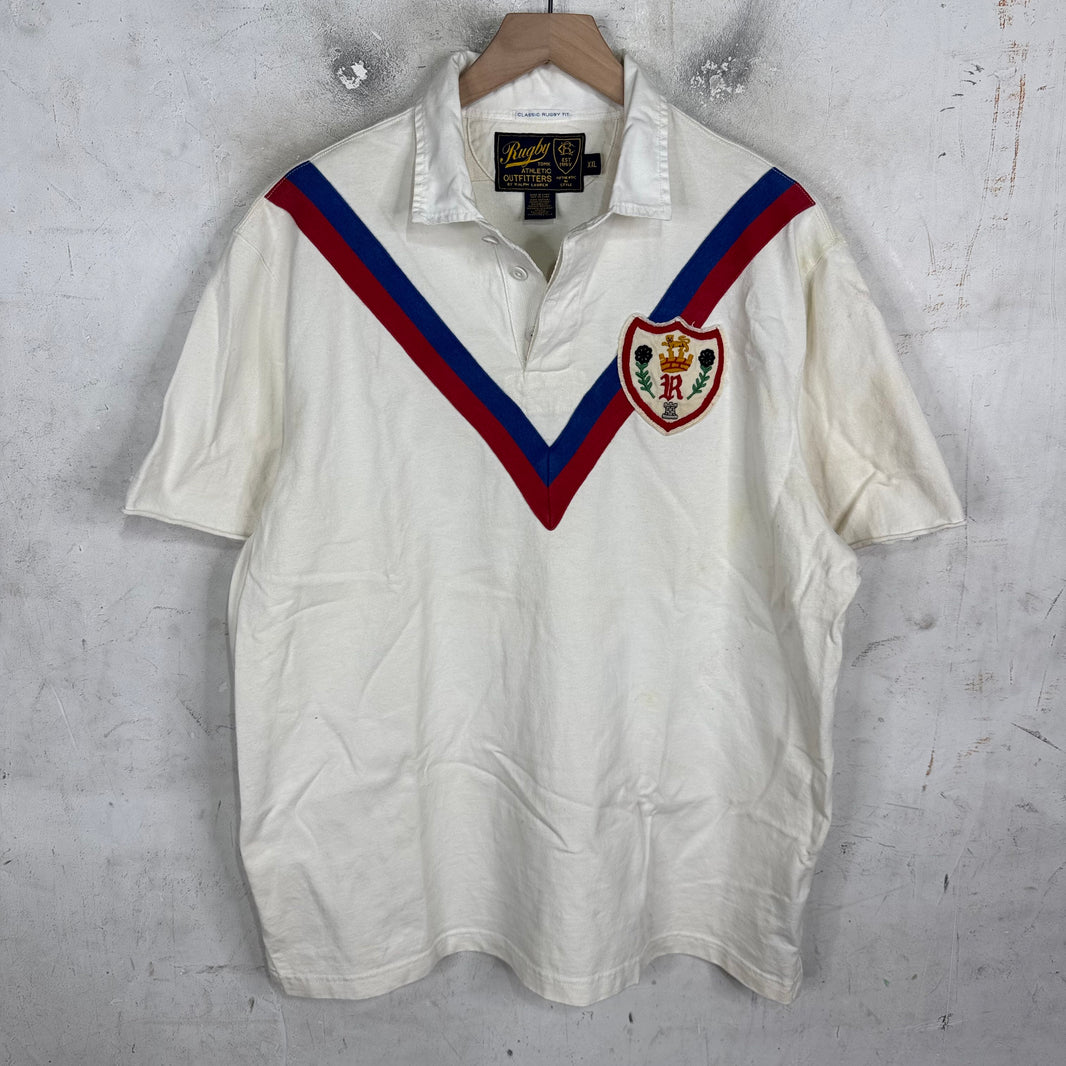 Ralph Lauren Rugby Blue/Red Stripe Polo
