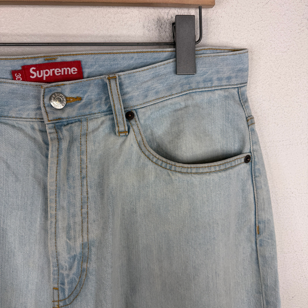 Supreme Light Wash Baggy Jeans